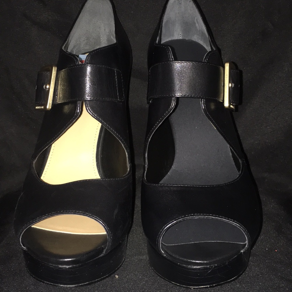 Michael Kor’s leather platforms